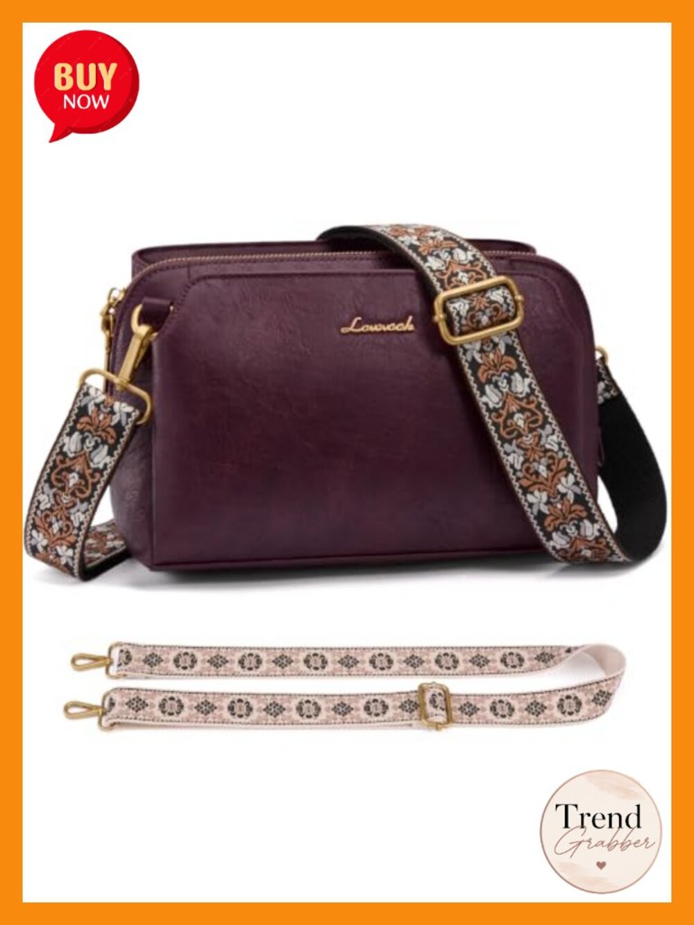 PU Leather Crossbody Bag Small Travel Purse RFID Anti Theft 2 Adjustable Strap